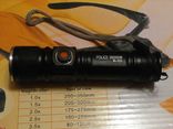 Тактический Аккумуляторный фонарь Police 99000W BL-515 ZOOM,USB зарядка Светодиод:Cree Q5, фото №4