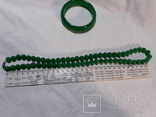 Бусы и браслет из полудрагоценного камня(Зелёный кварцит), фото №8