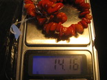 Гарнитур розово-оранжевый коралл - бусы и браслет № 4 - вес - 29,47 гр. и 14,16 см., фото №6