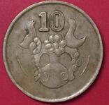 Кіпр 10 Cents 1990, фото №2