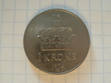 Норвегия, 1 крона 1976 г., фото №2