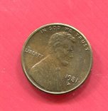 США 1 цент 1981 ,,D,,, фото №2