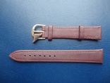 Кожаный ремешок для женских часов Бардовый (16 мм), фото №6