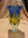 Чеська ваза з кольорового скла 2, фото №9