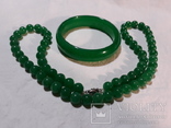 Бусы и браслет из полудрагоценного камня(Зелёный кварцит), фото №12