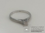 Кольцо с бриллиантом 0.13к, фото №5