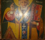 Большая икона Николай Чудотворец (52 на 40 см), фото №5