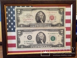2 доллара 1963 года 2003 года в рамке, фото №2