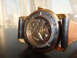 Часы " REX "- позолота , с прозрачной задней крышкой., фото №13