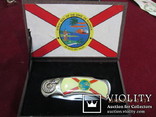 Сувенирный нож подарочный новый С Ш А  Китай фабричный старенький Florida, фото №4