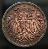 Австрия, 2 геллера 1910, фото №3