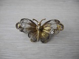 Брош бабочка серебро 800пр, фото №2