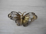 Брош бабочка серебро 800пр, фото №5
