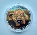 Серебро Гана Леопард.Тираж 100 экземпляров в мире., фото №2