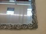 Зеркало «Фраже(?)» с обраткой из красного дерева 38,5х45,5см., фото №11