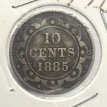 Канада. Ньюфаундленд. 10 центов (центів) 1885 г. Ключевой год, фото №2