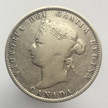 Канада 25 центов (центів) 1874-Н г., фото №2