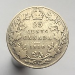 Канада 25 центов (центів) 1910 г., фото №2