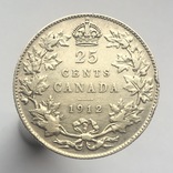 Канада 25 центов (центів) 1912 г., фото №2