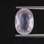 Бразильский розовый кварц в огранке 4.13ст 9.3х13.2х5.5мм, фото №3