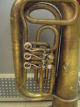 Музыкальный инструмент труба бас большая, фото №3