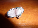 Кольцо с нешлифованным розовым кварцем, фото №3