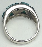 Кольцо, зеленые камни, марказиты, фото №7