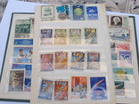 Лот марок СРСР та інших країн 75 шт. в кляйсері, чисті та гашені, окремі з наклейками, фото №11