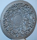 Тарелка декоративная, магнитный чугун -  ⌀ 24 см., вес 1 кг., фото №12
