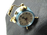 Часы миниатюра будильник Virtime - 4,5 см механика точный ход, фото №3