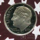 США 10 центов (дайм) 2001 ,,S,, ПРУФ из набора, фото №2