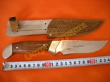Нож туристический Спутник 13 ножны кожа документы, фото №4