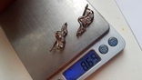 Большие серьги серебро 925 проба. Вес 8.69 г, фото №6