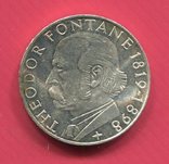 ФРГ 5 марок 1969 серебро Теодор Фонтане, фото №2