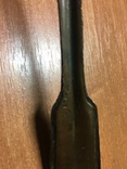 Старая железная ложка покрытая листовой медью с клеймом, фото №4
