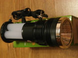 Фонарик аккумуляторный с солнечной панелью YJ-2881T для походов или активного отдыха, фото №3