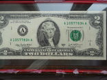 2 доллара США в рамке, фото №5