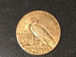 2.5 $ доллара США золото 1915 г. Индеец, фото №3