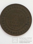 5 центимес, 1892 г Тунис, фото №2