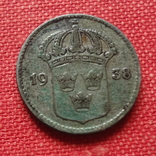 10 эре 1937  Швеция серебро    (К.41.6)~, photo number 3