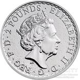 Британия 2 фунта.1 унция серебра (31.1 гр.).Эксклюзив!Тираж 100 монет!, фото №3