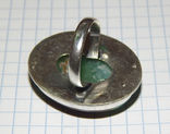 Натуральный хризопраз кольцо, фото №6