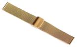 Браслет сетка на часы Миланское Плетение, 22 мм. Золотистые, фото №5