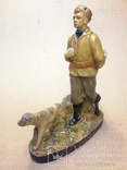 Охотник с собакой и добытым зайцем. СССР 50е годы., фото №8