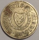 Кипр 10 центов 1991, фото №3