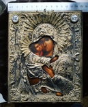 Икона Матерь Божья в серебряном окладе - 84 пробы, фото №2