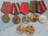Комплект медалей включая 55 лет Победы и знак 30 лет Суворовсому училищу, фото №9