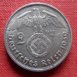 2 марки 1939 F Германия  серебро    (Т.8.22)~, фото №2