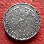 2 марки 1939  Германия  серебро    (Т.8.25)~, фото №2