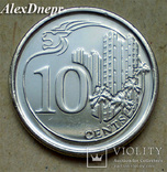 Сингапур. 10 центов 2013, фото №2
